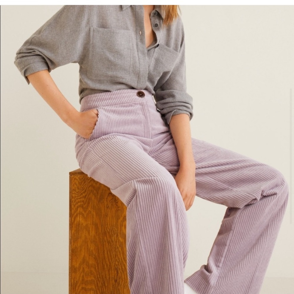 Hi waisted lavender cords